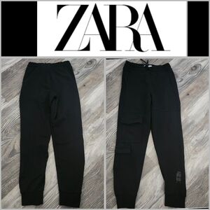 Zara Black Cargo Sweat Pants Joggers Boys Size 9